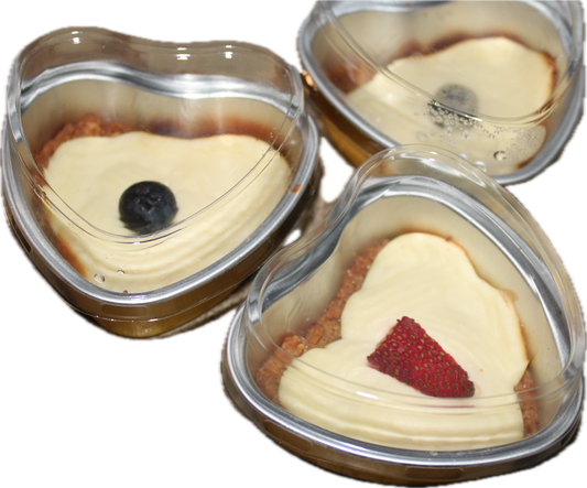 Mini Cheesecake Hearts Trio (Fruit)